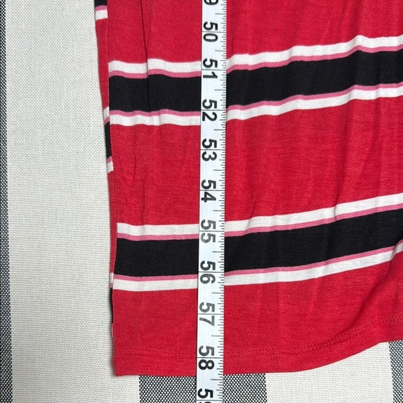 Express Striped Red Maxi Dress Women's Size L - Picture 8 of 9